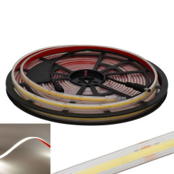 Banda led cob 24v 10mm alb cald 3500K IP65 rola 10m