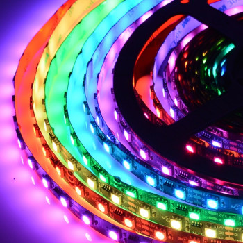 Banda led digitala ws2811 RGB 5m 12V pentru proiecte profesionale