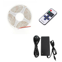 Kit banda led 5m IP65 sau IP20 cu transformator si controller