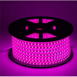 Banda LED magenta 220V IP65 60led/m 6W fara adeziv
