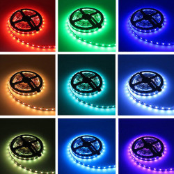 Banda led rgb 24v IP65 14W/m lumina colorata rola 5 metri