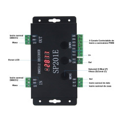 DMX512 controler adresabil Pixel LED SP201E