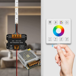 Controler RGB Touch Panel 5V-24V 30A pentru banda LED