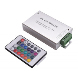 Controler RGB metalic 24 taste 12V-24V 24A pentru banda LED