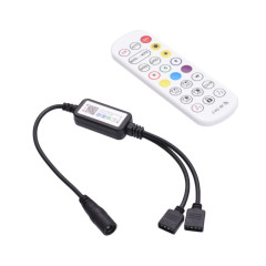 Controler RGB cu 2 iesiri, telecomanda 24 taste si Magic Smart 144W
