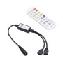 Controler RGB cu 2 iesiri, telecomanda 24 taste si Magic Smart 144W