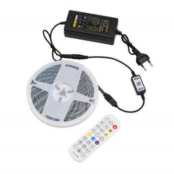 Kit banda led 5050 RGB 5m cu Bluetooth si telecomanda IR