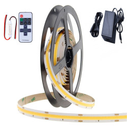 Kit banda led COB 5m cu dimmer si transformator 12V