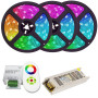 Banda LED RGB exterior cu telecomanda si transformator kit 15m