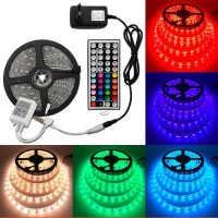 Kit banda led RGB 5m IP65 cu alimentator si controler IR
