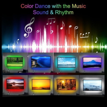 Banda led tv RGB 3m bluetooth usb si telecomanda 24 taste