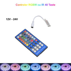 Controler RGBW mini cu telecomanda IR 40 taste