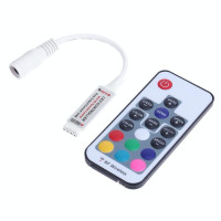 Controler RGB mini RF wireless 17 taste pentru banda LED