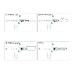 Controler RGB smart WiFi 5V-24V pentru banda LED