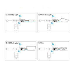 Controler RGB smart WiFi 5V-24V pentru banda LED