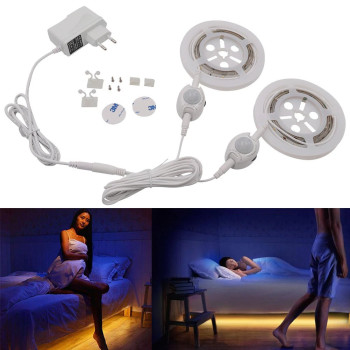 Banda led dormitor cu senzor miscare si lumina calda, 2x1.2m