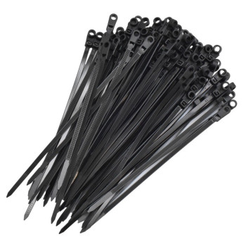 Coliere de Plastic Reutilizabile 5x150mm Negru - 100Buc/Set