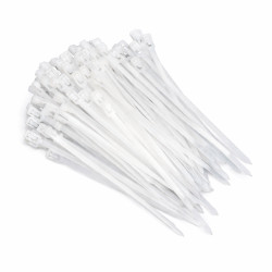 Coliere de Plastic Reutilizabile 5x150mm Alb - 100Buc/Set