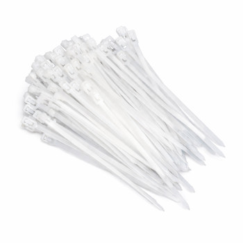 Coliere de Plastic Reutilizabile 5x150mm Alb - 100Buc/Set