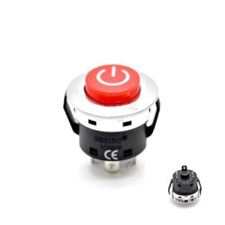 Push Button Rosu 22x32mm cu Retinere 220V - 20A