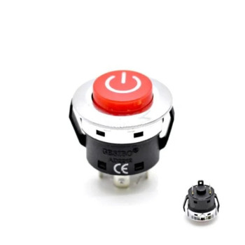 Push Button Rosu 22x32mm cu Retinere 220V - 20A