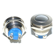 Intrerupator Push Metalic 19mm cu Revenire