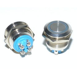 Push buton fara retinere metalic 19mm LED 24V IP65