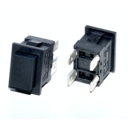 Buton Push Dreptunghiular Negru cu Retinere, 22x15x31mm