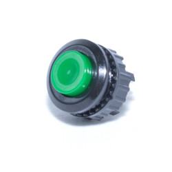 Buton Mini Verde cu Actionare Prin Apasare, Fără Retinere, Dimensiuni 16x20 mm