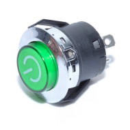 Push Button Verde 22x32mm cu Retinere 12V - 20A