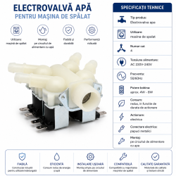 Electrovalva Apa Masina de Spalat 4 Cai 220V-240V