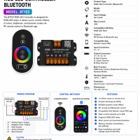 Controler banda led RGB 5-24V 30A Bluetooth BT103