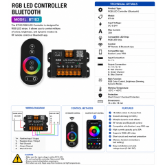 Controler banda led RGB 5-24V 30A Bluetooth BT103