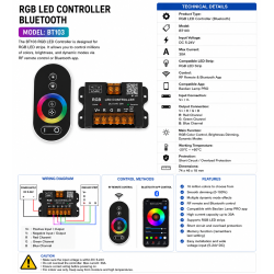 Controler banda led RGB 5-24V 30A Bluetooth BT103