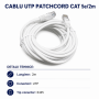 Cablu cat 5e UTP Patchcord 2m RJ45 tata internet