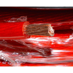 Cablu audio auto 8GA CU+AL rosu 6.7mm 25m rola