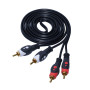 Cablu RCA 2 Tata la 2 Tata rosu negru 1,5m profesional