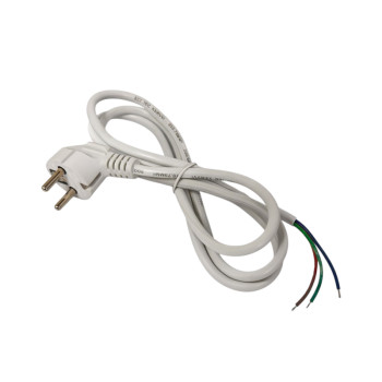 Cablu alimentare Schuko 3x0.75mm 1.4m alb 300/500V