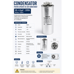 Condensator aparat aer conditionat 25+1.5uF CBB65