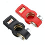 Borne baterii auto rosu/negru, cu protectie cauciuc, set 2 bucati
