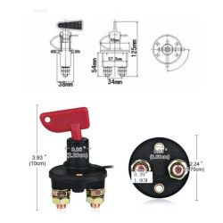 Intrerupator general baterie auto 200a 12v 24v cu 2 chei