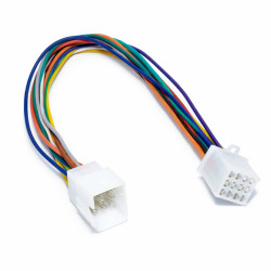 Conector auto alb 12 fire 30cm cu mufe mama si tata 12P