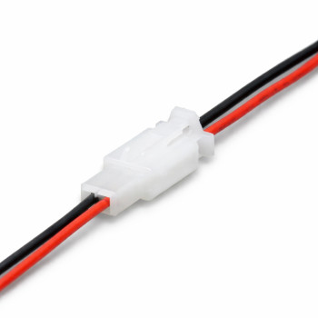 Conector auto alb 2 fire 25cm cu mufa mama si tata 2P
