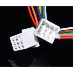 Conector auto alb 8 fire 30cm cu mufe mama si tata 8P