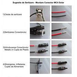 Mufe MC4 kit 10 seturi conectori panouri fotovoltaice 30A