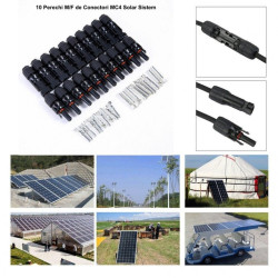 Mufe MC4 kit 10 seturi conectori panouri fotovoltaice 30A