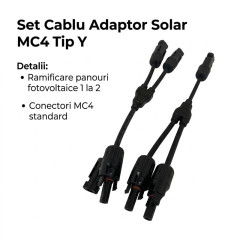 Mufa y panouri fotovoltaice adaptor mc4 paralel 1000V