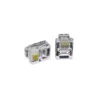 Mufa telefon RJ11 6P4C plastic set 100 buc