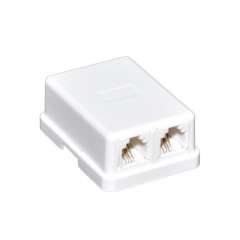 Priza dubla telefon 2 x 6P4C montaj aparent