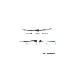 Conectori mama tata 3 fire 10Buc Set cu fir 10cm